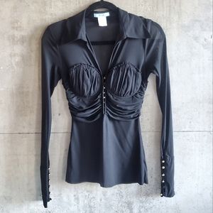 Marciano / Black blouse with gold details / Size XS